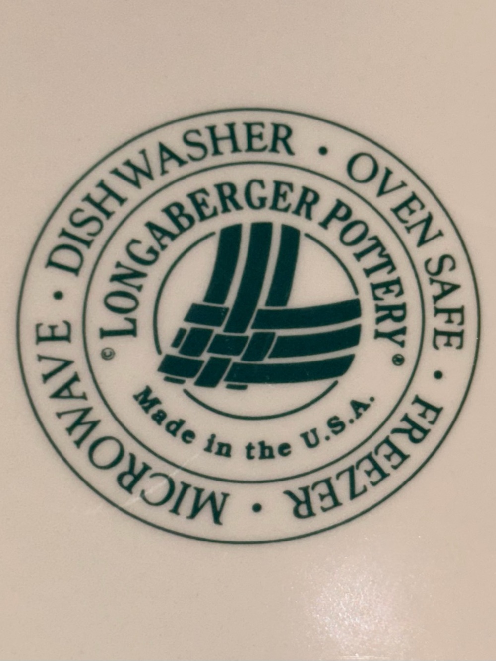 Longaberger Pottery (One) 10” Dinner Plate EUC (7 Available) - Picture 6 of 6